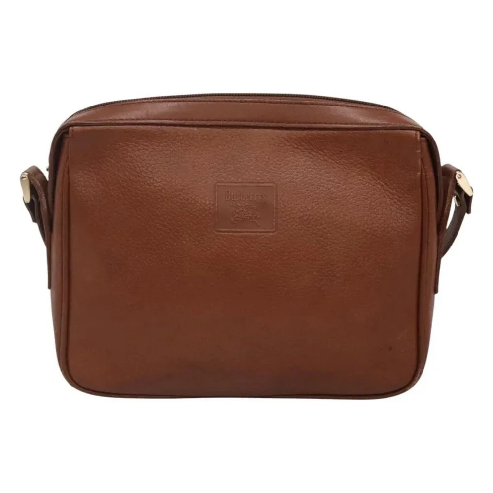 Burberrys Shoulder Bag Leather Brown Gold Auth ep8702 - Picture 2 of 16